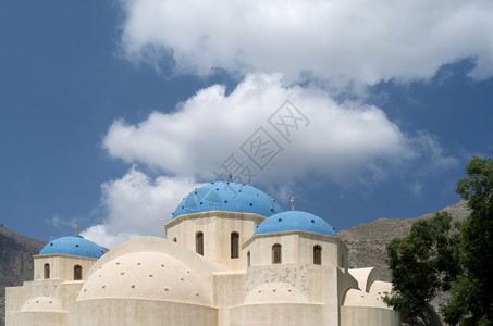 希腊语圣托里尼岛佩萨教堂希腊墙传统的图片