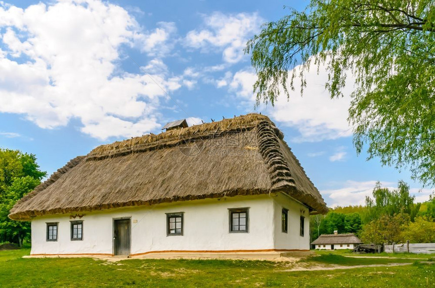 墙树基辅附近皮罗戈沃一个典型的乌克兰古董屋历史图片