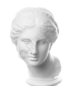 白尾雕爱再生白石像雕维纳斯德米洛的古老雕像给被孤立在白色背景画像上的艺术家粉刷女雕塑脸朝金星的古老像贵族设计图片