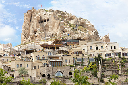 格雷瓦萨尔瓦斯格雷梅火山堡垒土耳其内谢希尔卡帕多西亚乌契萨尔城堡土耳其中部卡帕多西亚洞穴乌希萨卡帕多西亚特殊石块形成背景