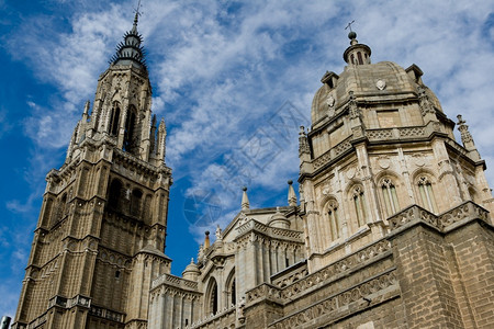 建造托莱多西班牙大教堂莫名其妙的城市托莱多哥特式大教堂宗的寺庙图片