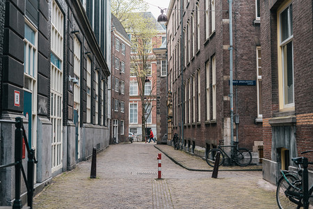 中央阿姆斯特丹市风景荷兰阿姆斯特丹排古典图片