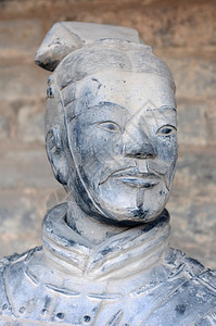 陵西安著名的古代地教武士战争雕塑图片
