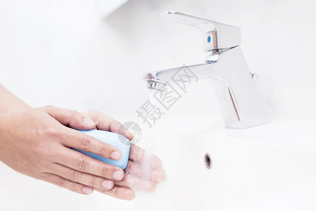 清洁度泰国新冠男人洗手防止科罗纳或食肉动物19高清图片