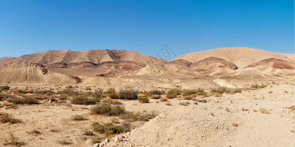 结石以色列内盖夫沙漠中大克拉泽马赫泰什加道尔附近的沙漠景观踪迹岩石图片