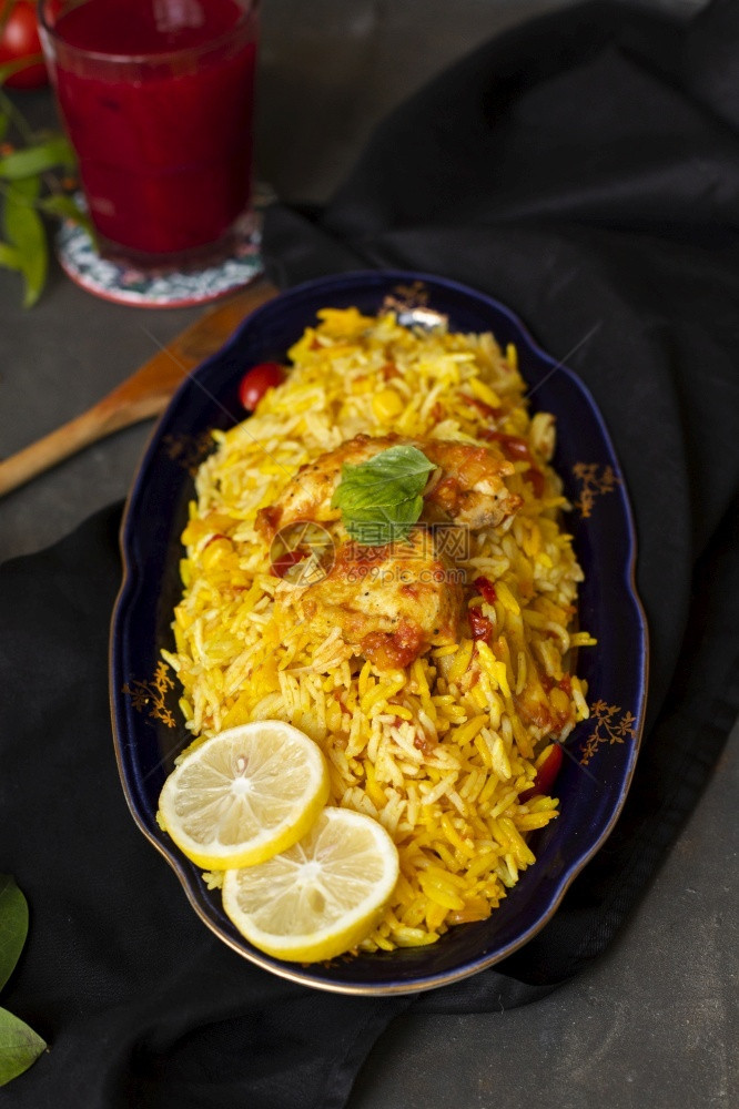 美食高分辨率照片鸡米饭煮印地安风格优质照片高品晚餐解析度图片