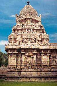 亚洲人上帝外部的印度南蓝天泰米尔纳德邦ThanjavurTrichy图片