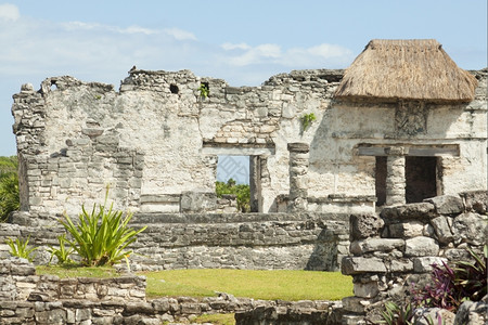 图伦吸引力墨西哥尤卡坦半岛Tulum的玛雅人Ruins结石图片
