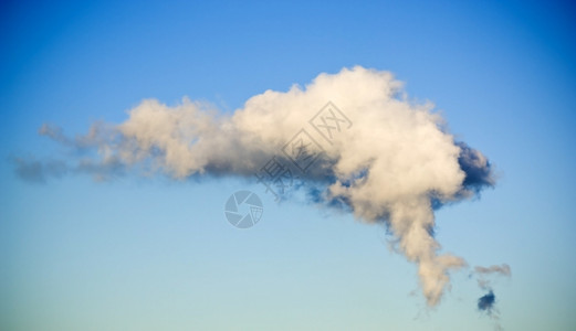 蒸发火由以下燃煤电站在空气中形成大云层抽烟图片