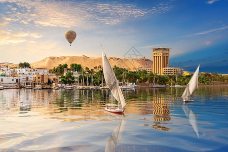 水蓝色的旅游埃及美丽尼罗河风景空气美丽的尼罗河风景图片