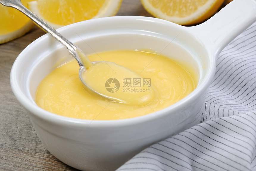 准备食物美味LemonKurd柠檬汁的奶油这是经典用来烤面包薄饼蛋糕图片