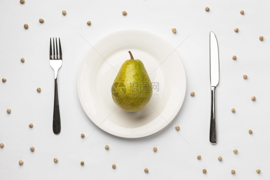 绿色健康庆典用餐具高清晰度照相平板以餐具质量照片拍到的新鲜面纸板用餐具图片