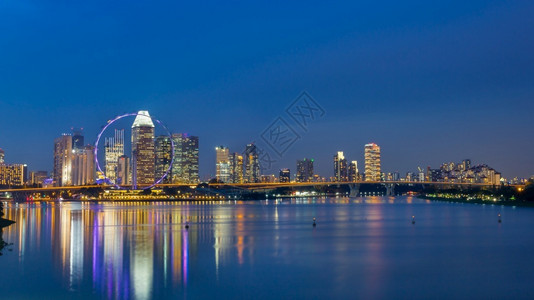 摩天大楼景观新加坡商业区与城市的空中景象位于新加坡的亚洲天际线亚洲人图片