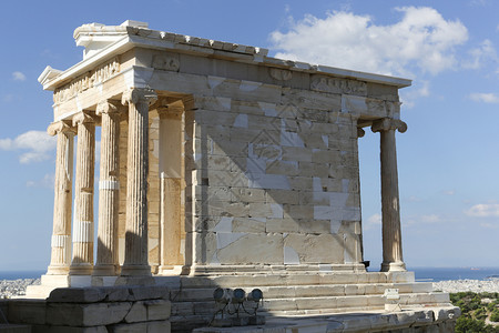 上帝风景优美遗迹希腊雅典Achopolis的雅典耐克神庙图片