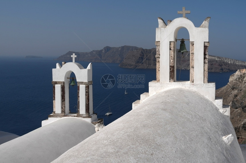 非常文化叉希腊圣托里尼岛奥亚教堂图片