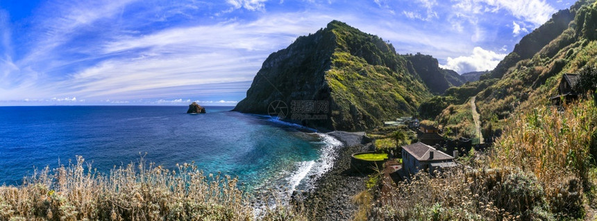 马德拉岛博阿文图户外葡萄牙马德拉Madeira葡萄牙野生美丽的自然景观火山岛在大西洋的景点是北边圣豪尔赫图片