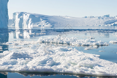 夏天格陵兰岛美丽的冰山格陵兰岛美丽的冰山与蓝天积极的白色图片