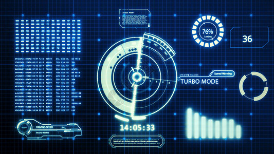 车字车蓝色抽象数字转换全息技术概念Scifi4K运动图象片段以像素背景显示的蓝度数字转换全息技术驾驶系统设计图片