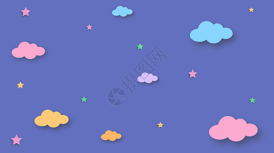 粉色发光星星插图泰国儿童幼园和或演示文稿的软坡梯度糊式动画漫概念摘要kawaii色彩多的天空背景墙纸设计图片