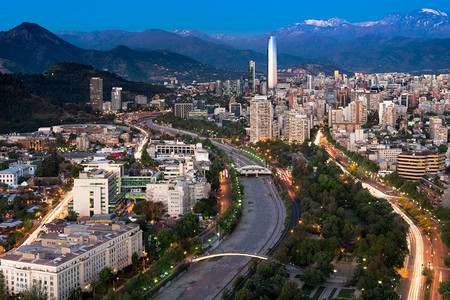 办公室城市曼克休智利圣地亚哥普罗维登西和拉斯康德两区全景图片