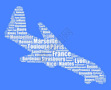 芒米卢斯法国地方的文字云概念与飞机形状相仿里尔图片
