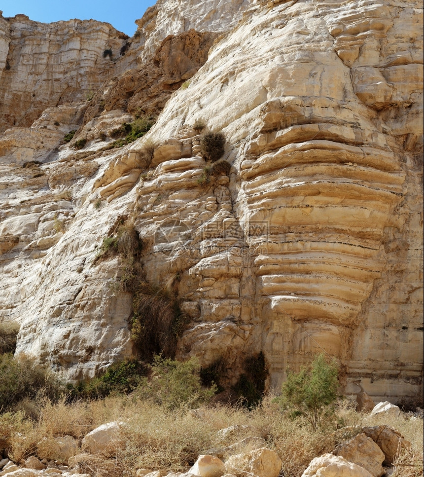 EinAvdatOvdat峡谷风景秀丽的悬崖在以色列恩波隆斯基风景优美图片