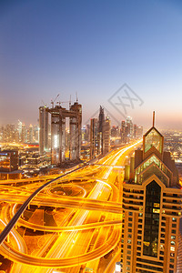 哈利法失效美丽的UUBAIUAEFUURUARY16BurjKhalifa是世界上迪拜市下最高建筑迪拜夜天线SheikhZaye图片