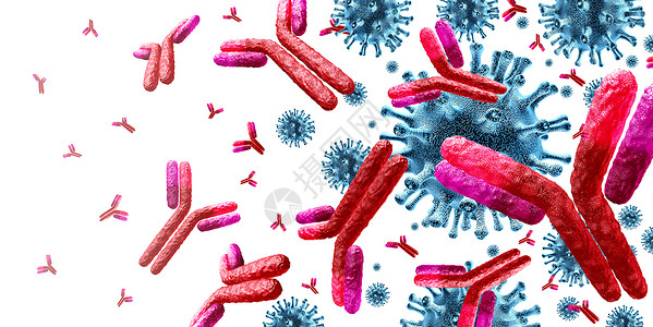 传染性疾病拉紧抗体免疫学和球蛋白概念作为攻击传染细胞和原体的抗作为3D插图抗原设计图片