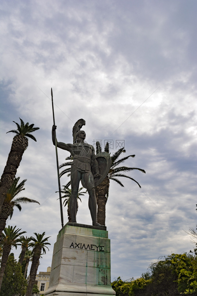 艺术的金属希腊科孚岛阿喀琉斯宫的雕像宫位于希腊科孚岛阿喀琉斯宫西南10公里处的Gastouri村观光图片