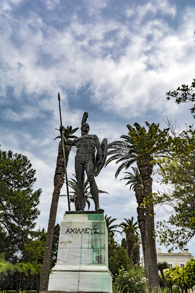 独特历史能够希腊科孚岛阿喀琉斯宫的雕像宫位于希腊科孚岛阿喀琉斯宫西南10公里处的Gastouri村图片