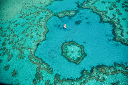 昆士兰大堡礁自然航空观自然天堂色彩壮丽华的插图深背景图片