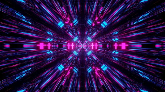 翘曲紫色粉平光对称网络洞4kuhd3d插图背景底部闪光效应中的浅爆炸4k插图背景超高清电子的设计图片
