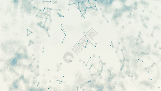 斑结构体抽象蓝色模糊的几何铁线框架网和将白色背景空间点连接到未来计算机和医学科概念以及未来的计算机与医学理论技术概念3D图解文摘设计图片