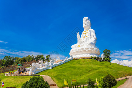 艺术泰国北部清莱省著名的宗教胜地关燕旅游目的华广普拉孔寺神像泰国北部清莱省的风景图地点解放军文化背景图片