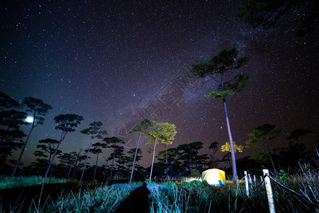 银河的宽外长距离接触照片高的天文摄影泰国图片