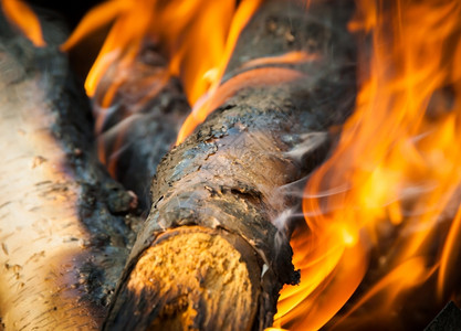 燃烧的木材图片