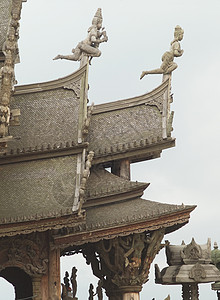 泰国的亚洲寺庙背景图片