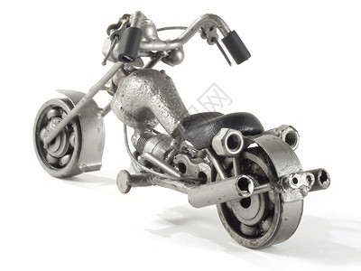 回收摩托车麦克风玩具白色垃圾艺术背景图片