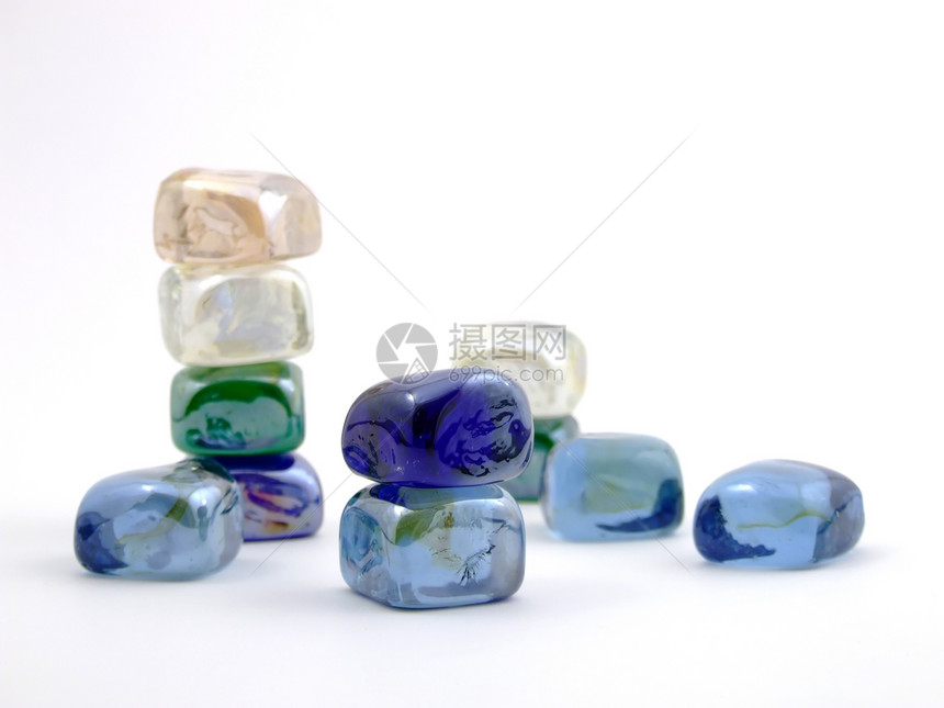 色彩多彩的玻璃石背景图片