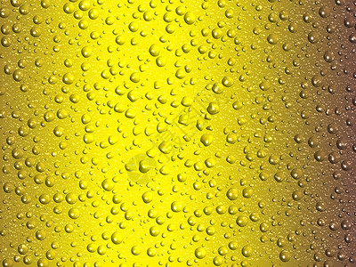 金滴玻璃液体金子啤酒水滴黄色气泡灯光背景图片