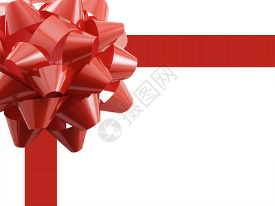 红弓展示丝带白色红色礼物背景图片
