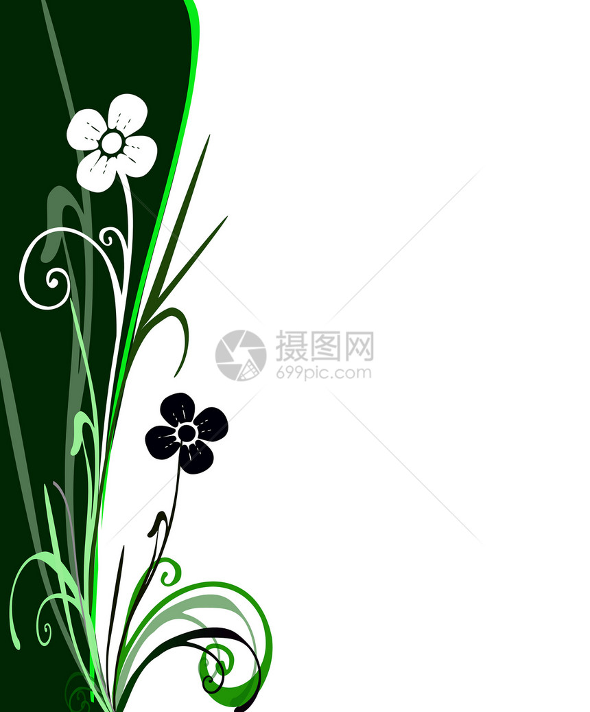 花花设计插图生态绿色图片