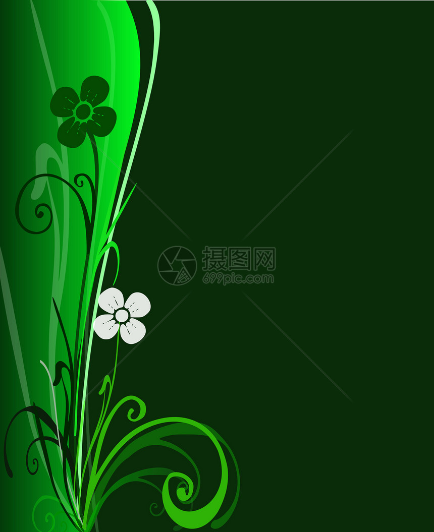绿色背景插图生态图片