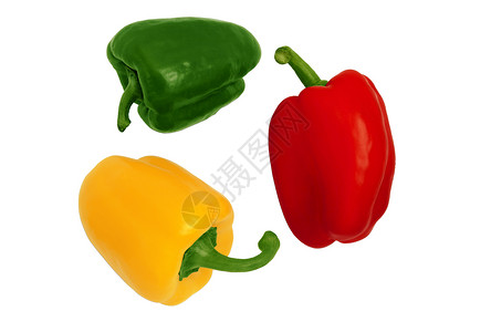 贝尔胡椒绿色电镀蔬菜黄色红色白色生活背景图片