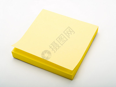 笔记黄色贴纸空白办公室笔记本商业废料背景图片