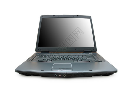 笔记本电脑塑料屏幕上网坡度技术键盘钥匙蓝牙白色背景图片