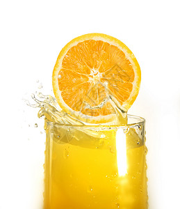 橙汁玻璃涟漪口渴果汁液体绿色火花饮料波纹环境背景图片