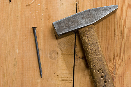 工具木头指甲金属工作硬件锤子木匠背景图片