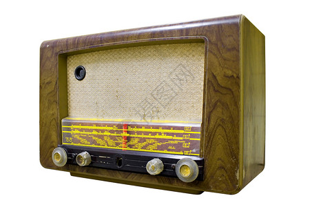 重要无线电台复兴棕色拨号胶木收音机复古古董风格背景图片
