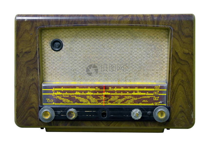 重要无线电台棕色复兴复古胶木风格收音机古董拨号图片